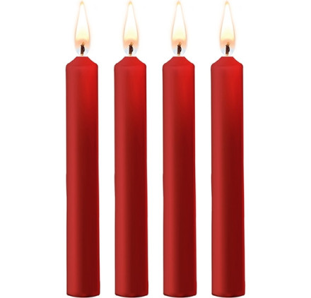 TEASING WAX CANDLES PARAFINA 4 PACK ROJO