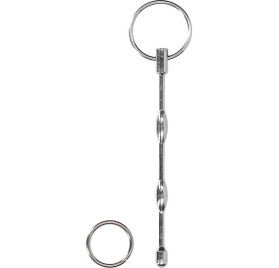 URETHRAL SOUNDING RIBBED PLUG WITH RING