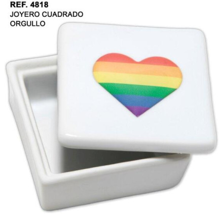 JOYERO CUADRADO CON CORAZON LGBT